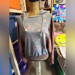 🤎💙Oli & Hali Blue and Brown Layered Hoodie